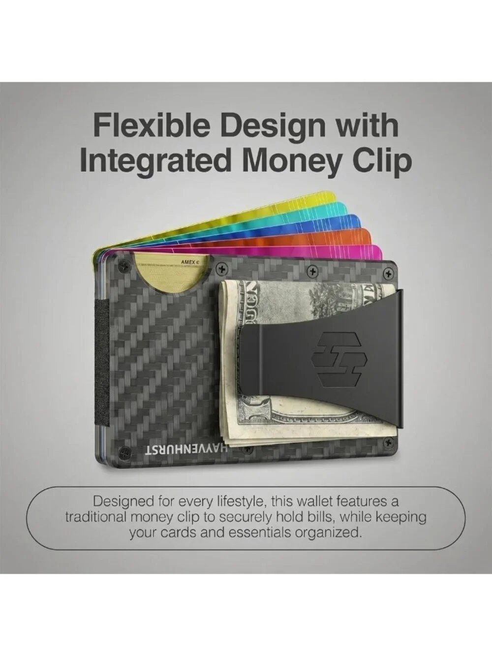 Slim RFID Blocking Metal Wallet with Money Clip | Minimalist Front Pocket Card